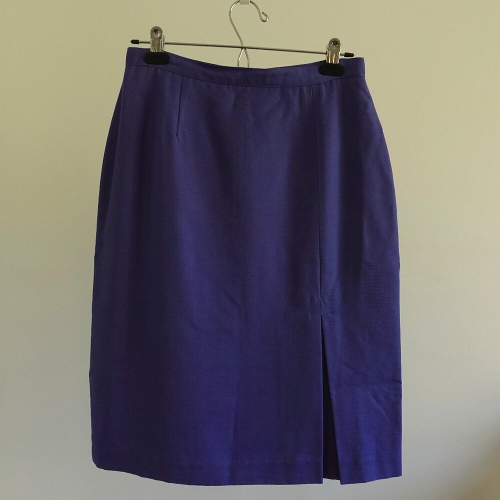 Classic Conrad C Collection Pencil Skirt Color Purple Haze Made in Canada